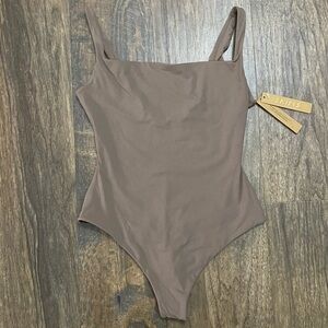 NEW with tags Skims Umber square-neck tank bodysuit